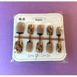Unbranded 10Pcs Short Square False Press on Nails French Leopard Print Fake Nails (Size M)