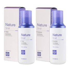Foodaholic Nature Snail 2-piece set (toner + emulsion) / Snail Mucus Skin Nourishing Lotion / 푸드어홀릭 네이처 스네일 2종 단품 세트(토너+에멀전) 달팽이점액 피부영양 로션