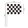 50 Packs Checkered Small Flags on Sticks Hand Waving Flag