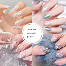 Kit de Decoración de Uñas, Kit de Decoración de Uñas, Juego de Decoración de Uñas, Fragmentos de Conchas Marinas para Manicura, Arte de Uñas Acrílicas