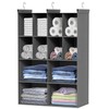 Ofiray-home 4 Tier Hanging Closet Organizer, 12 Compartments Sweater Organizer