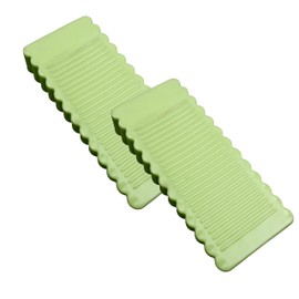 2-Pack Non-Slip Door Wedges – Rubber Gap Stoppers for 4-14mm Spaces, Wall & Floor Protection (Green)