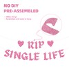 BEISHIDA Pink RIP Single Life Banner,NO DIY, Pre-Strung Bachelorette Party
