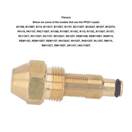 Air Heaters Nozzle with O Ring Metal Rubber 100735‑19 for 110 to 125K BTU Forced Air Heaters