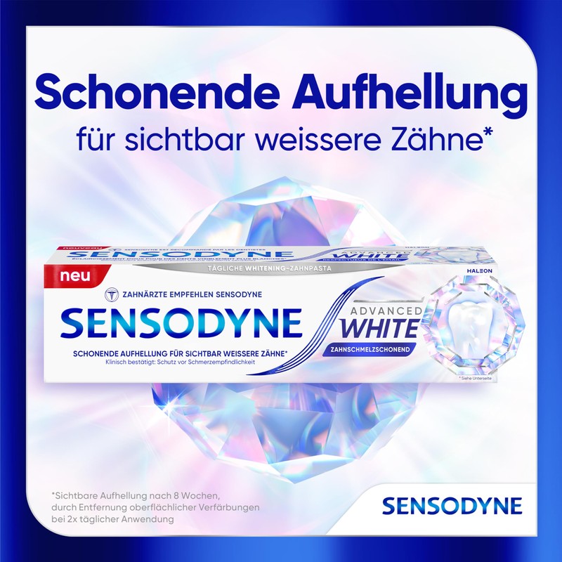 Toothpaste - Sensodyne Advanced White - Daily Whitening Tooth Cream,