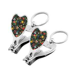 Ruhuayoupin Nail Clippers Set For Seniors Thick Toenails,Nail Clipper For Men Women Stainless Steel Fingernail Trimmer With File,Professional Cuttern (Flower)