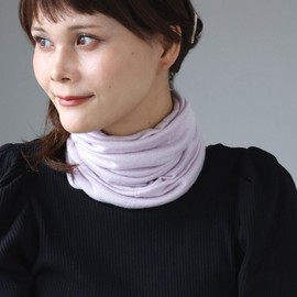 [HASEGAWA] Fluffy Silk Neck Warmer for Your Skin [Made in Japan] Neck Cover, gray (light gray)