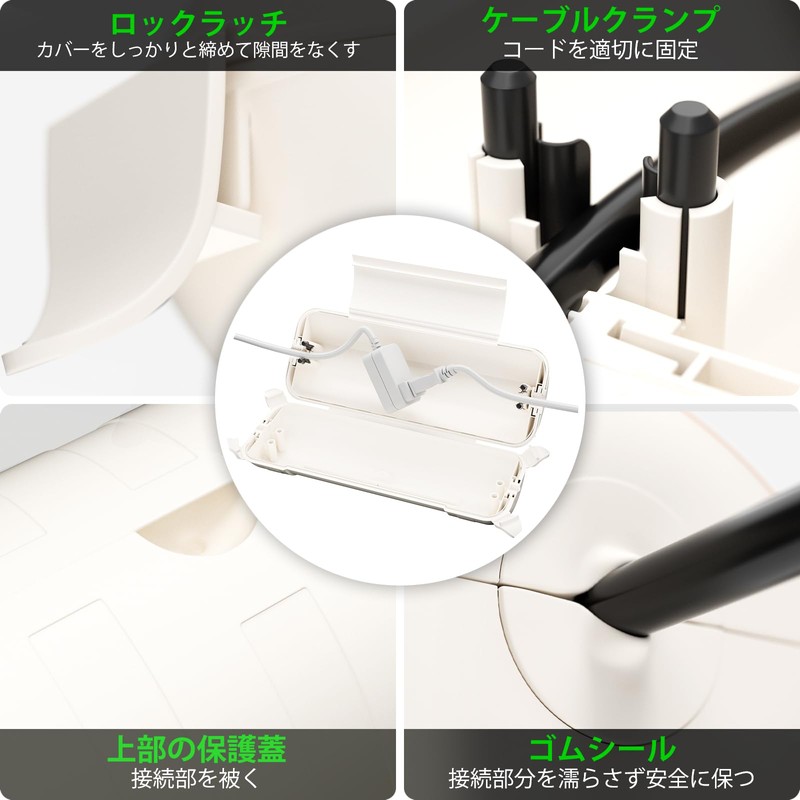 RESTMO Waterproof Outlet Box Weatherproof Extension Cord Outdoor Rainproof Cover
