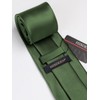 HISDERN Men's Tie Handkerchief Plain Tie & Pocket Square Set