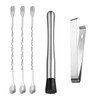 Cocktail Muddler Set, Bar Tool Kit with Muddler, 3Long Handle