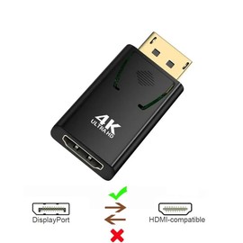 Multibao Display Port DP Male To HDMI Female Adapter Converter For 4K HD 1080P HDTV Desktop, Laptop, Projector, Monitor, HDTV