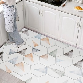 Large leather kitchen mat, floor mat, doormat K-5AL, (120x240) antique flower / 대형 가죽 주방매트 발매트 현관매트 K-5AL, (120x240)엔틱플라워