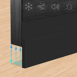 SYIPO Super Wide Door Draft Stopper 39 Inch Silicone Seal For Large Gaps Black