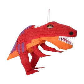 Fax Potato T Rex Pinata with Blindfold (W59 x D22 x H30cm) Fill Your Own Kids Large Party Supplies Themed Birthday Accessory Fun Decoration Pinata for Kids Parties & Games