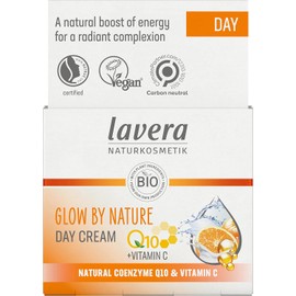 lavera- Glow by Nature Day Care Crema facial con Q10 y vitamina C para una tez radiante Hidratante