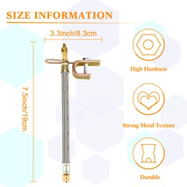 8 Pcs Valve Stem Extension Include 2 Pcs 7.1 Inch Braided Dual Tire Valve Extenders 6 Pcs 45 90 135 Degree Brass Valve Stem Extender for Dual Wheels Passenger Cars RV Bicycle Trailer(7.1 Inches)