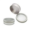 Round tin case tin box transparent window 7.5x2.5cm DD-13185 4ea