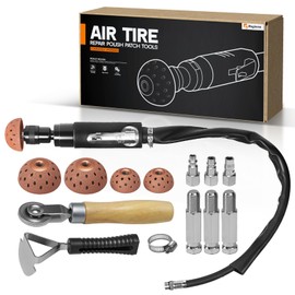 Air Tire Repair Polish Patch Tools - 2500RPM Low-Speed Buffer with Tungsten Carbide Wheel, Inner Liner Scraper & Patch Roller | Complete Polish & Patch Tool Set for Air Tires