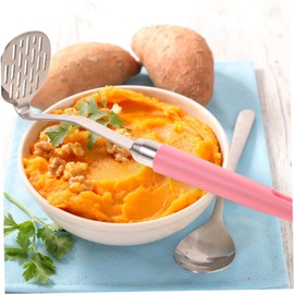 OUNONA Food-Grade Stainless Steel Potato Masher with Comfortable Grip Manual Tool for Mashing Potatoes Carrots and Fruits Kitchen Gadget for Effortless Mashing