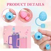 FYSUIMU 6Pcs Easter Silicone Straw Cover Cap Spring Pastel Egg