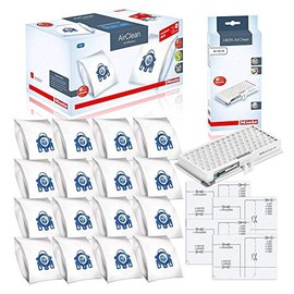 Miele Performance Pack 16 Type GN AirClean 3D Efficiency Genuine FilterBags + Genuine AH30 HEPA Filter + 4 Genuine Pre-Motor Protection Filters