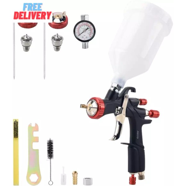 TOOLS R500 LVLP Air Spray Gun with 1.3/1.5/1.7Mm Nozzles &