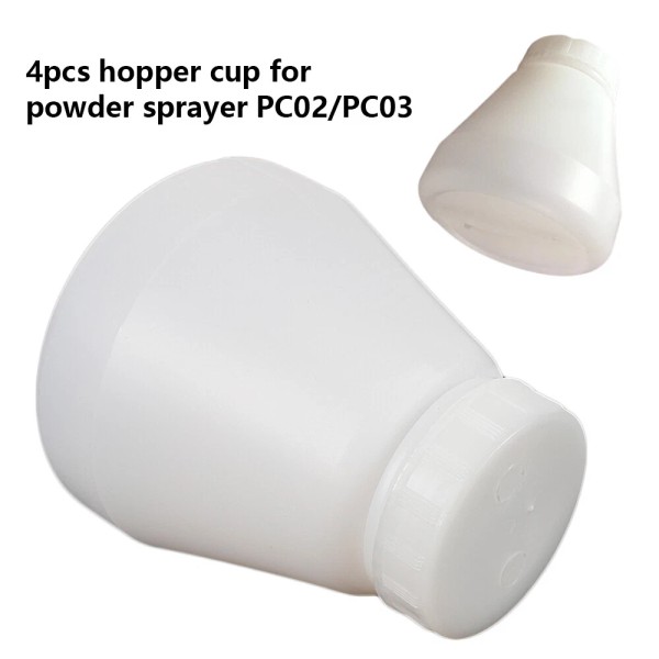 Unbranded 4pc Electrostatic Sprayer Hopper Cup Bottle For Powder Coating