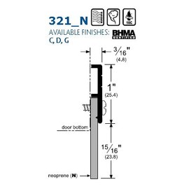 Pemko Door Bottom Sweep 321DN 36 (Dark Bronze)