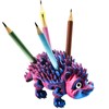 LALASTYLE 3D Printed Hedgehog Pen Holder,Creative Pen Holder with 7