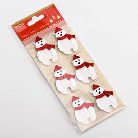 Glitter Polar Bears Christmas Craft Decorations (Pack of 6)
