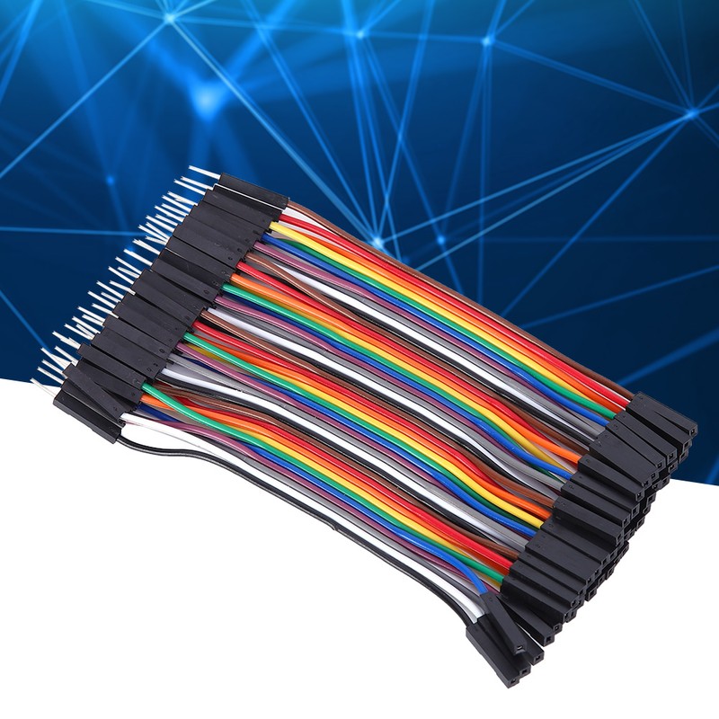 10Pcs Jump Wire Plastic Male to Female Connecting Cable for
