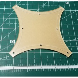 5" Double Wedding Ring Acrylic Quilting Template Set, 1/4" Seam Allowance - 7 Pieces - Tiny DWR