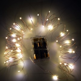 YunDing Fairy Lights, Led Fairy Lights Battery Operated with 8 Flashing Modes and 8-16 Hours Timer(1Pcs,WarmWhite)