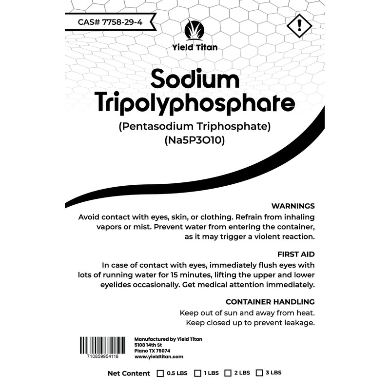 Yield Titan Sodium Tripolyphosphate (STP) - Used for Water Softening,