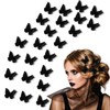 24PCS Butterfly Clips Small Black Halloween Hair Clips for Women