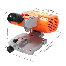 CNCEST Mini Bench Cut-off Saw, 2'' Blade 0°~45°Depth Miter Saw Wood Metal Cutter Saw Precision Cutter Wood Brass Cutter Tool