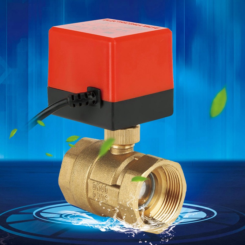 DC 24V 2 Way 3 Wire Brass Motorized Ball Valve