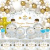 MEHOFOND 263Pcs Nuestra Primera Comunión Baptism Party Decorations Supplies God