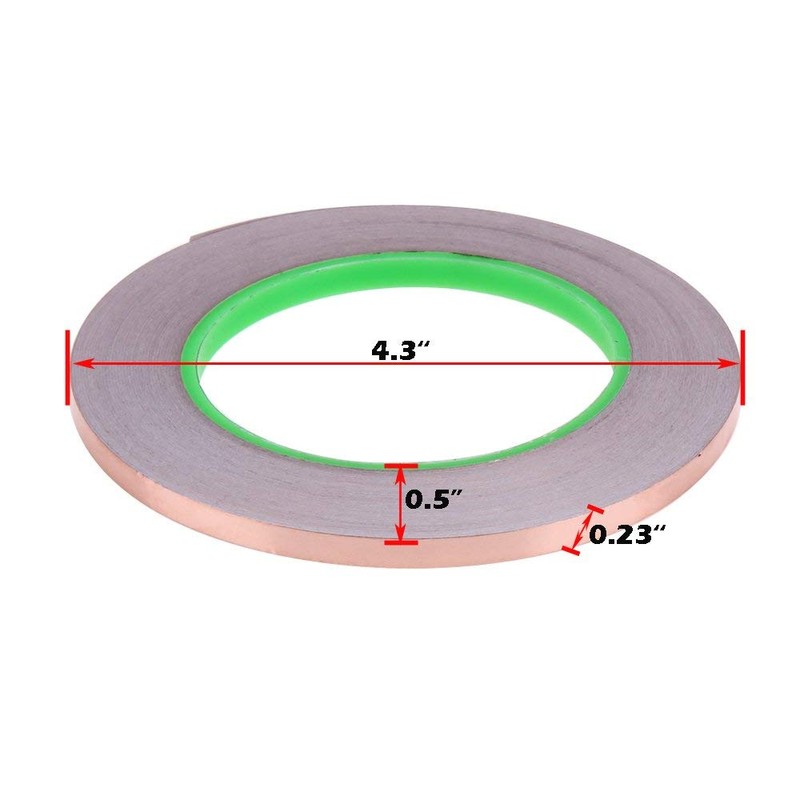 Oubaka 6 Pack Copper Foil Tape,Double-Sided Conductive Copper Tape with