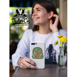 VulgrCo Trick or Treat Night Monsters Skeleton Ghost Pumpkin Candy Funny Sticker Vinyl Waterproof UV Resistant Decal For Phones Laptops Water Bottles Tumblers Boats Cars Trucks Windows Kayak 3" inch Bumper Stickers