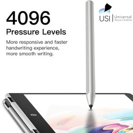 Rechargeable Universal Active Stylus Pen, 1.6mm Fine Tip, USI Certified for Touchscreen Tablets & Chromebooks, forEliteBook x360 1030 1040 Elite x2 1013 ZBook Studio x360 USI-H01 8NN78AA