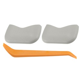 TUCKBOLD Makeup Mirror Cover Sun Visor Cap Clip for Nissan Pathfinder Robust No.964201MA0A | Inner Sun Visor Bolt Cover Grey with Flat Pry Bar 1 Set