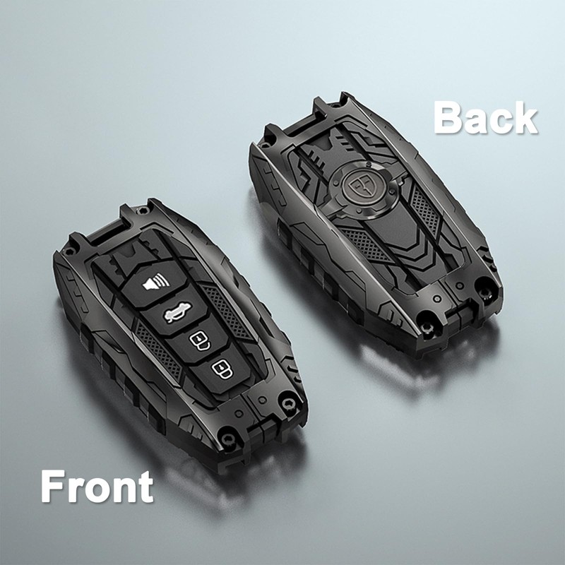 OLLEN Mech Style Heavy Metal Key Fob Cover, Fit for