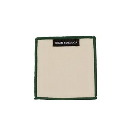 Dean and Deluca Heavy Overlock Coaster Natural x Green Approx. 4.3 x 4.3 inches (11 x 11 cm)