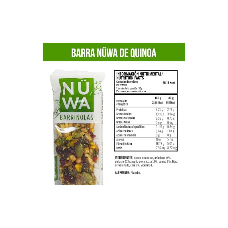 MIX PACK NÜWA KETO: Barritas de Cacao, Coco y Quinoa