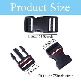 J. Carp Pack of 4 Bag Fastener Backpacker Backpack Buckle Buckle Buckles and Fasteners, 20 mm