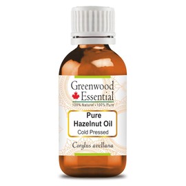 Greenwood Essential Pure Hazelnut Oil (Corylus avellana) Natural Therapeutic Grade Cold Pressed 30 ml (1 oz)