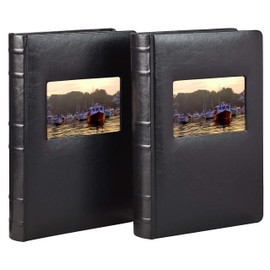 Old Town Bonded Leather Photo Album, 2 Pack (3up, Black)
