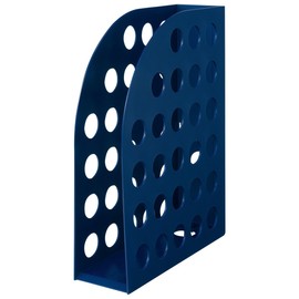 プラス ファイルボックス リブ付 A4縦 背幅75mm 88-591ダークネイビー