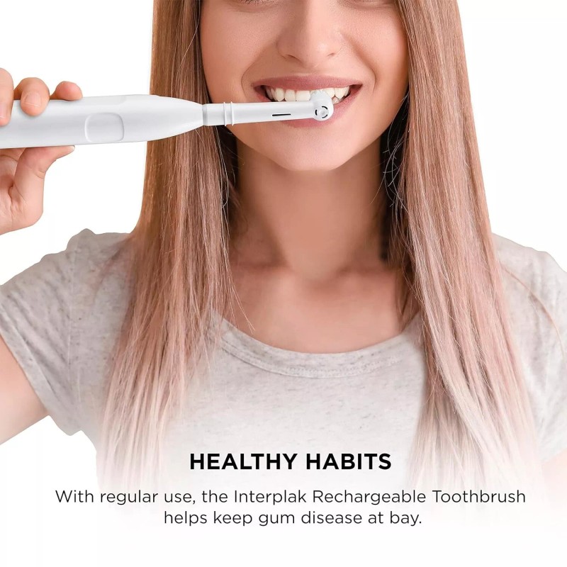 Interplak Opticlean Power Plaque Remover Rechargeable Toothbrush 2 Brush Heads